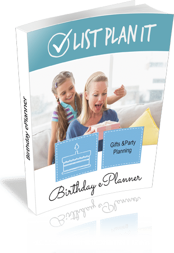 Birthday ePlanner includes budgets, packing lists, and itineraries to guide you to your next trip or vacation. | ListPlanIt.com