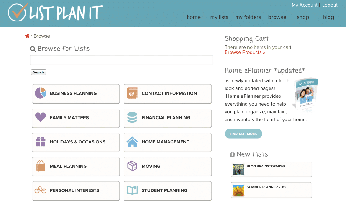New Feature Announcement: List Search in Browse | ListPlanIt.com